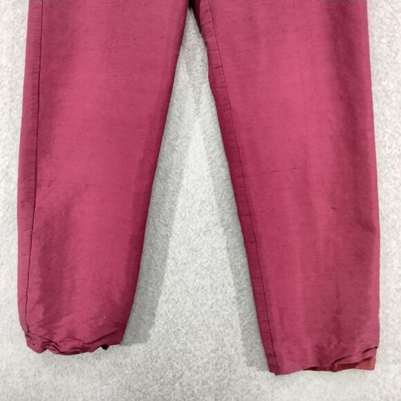 Karen Kane Lifestyle Pant Suit Set Size 4 Pant Size Small Blazer 100% Silk Red - Picture 16 of 16